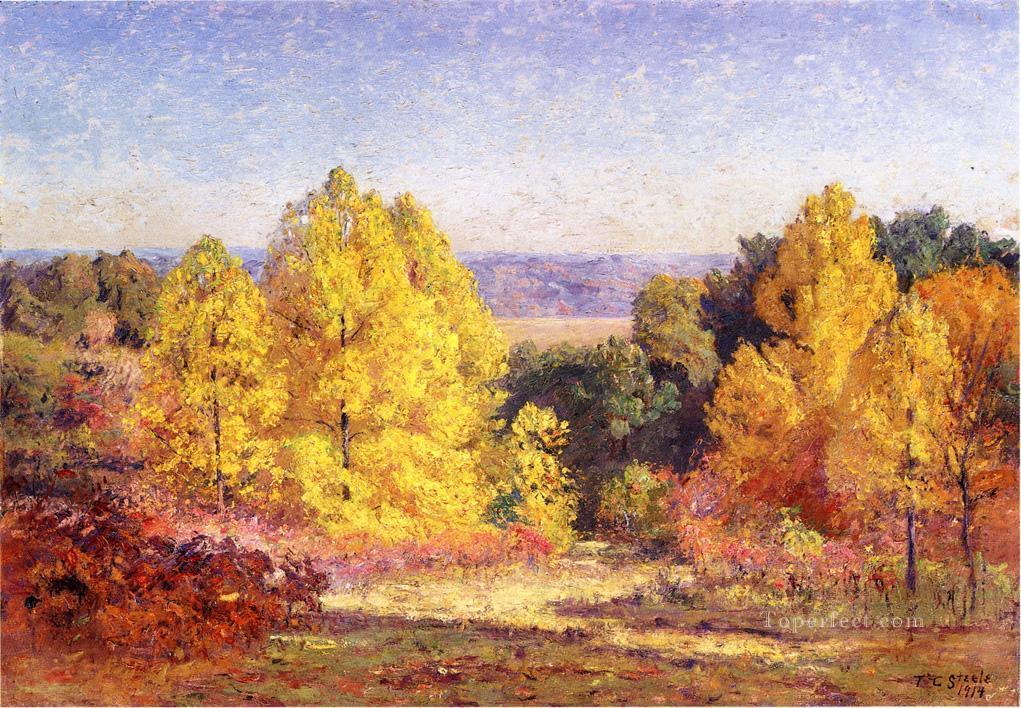 The Poplars Theodore Clement Steele Oil Paintings